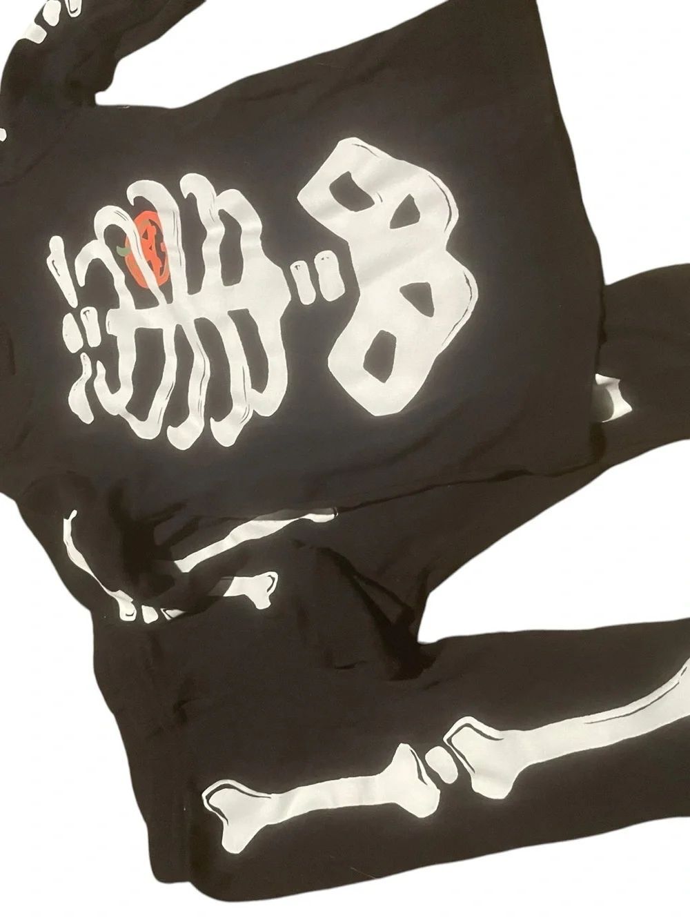 Halloween Pumpkin & Skeleton two -Piece Pajama Set for Kids size 9-12 months - Picture 3 of 3